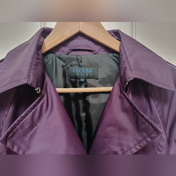 Escada purple trench coat size 34 small - Picture 4 of 5